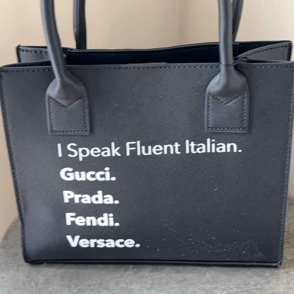 Black Designer Tote Bag
